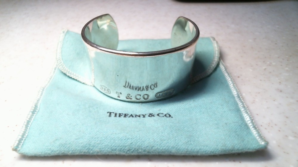Large Tiffany & Co 1837 Cuff Bracelet in Sterling Silver 73.4grams