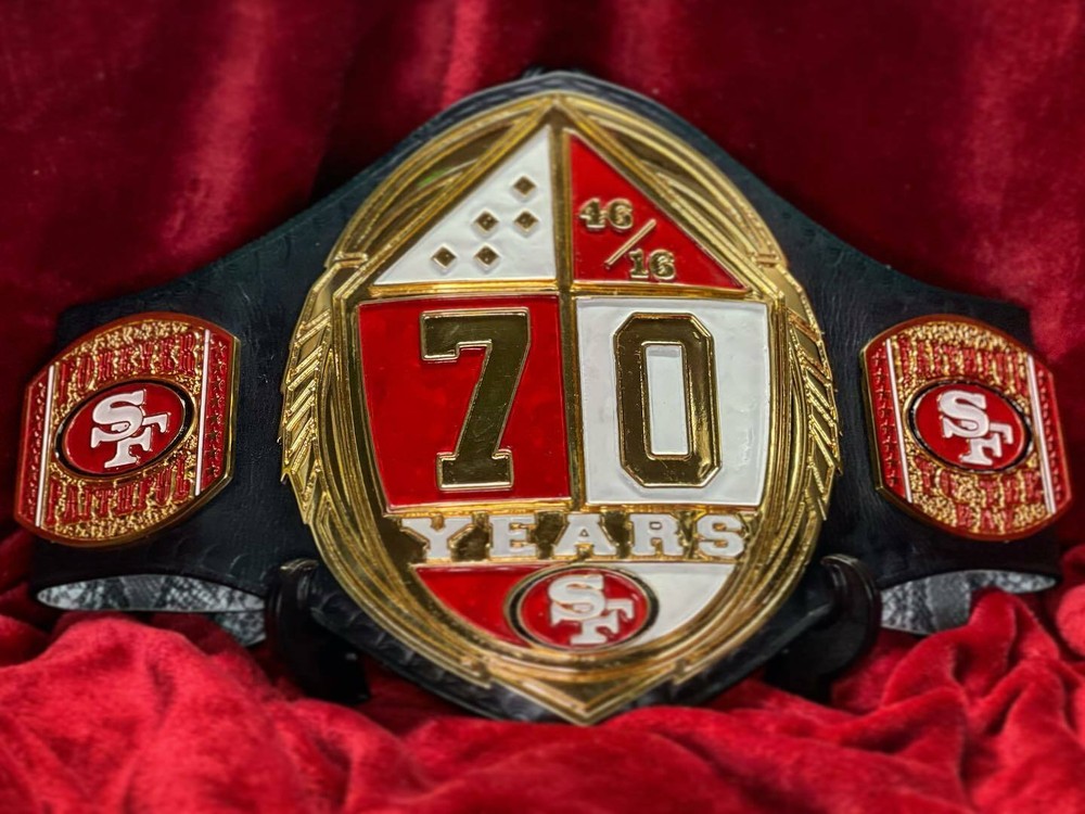 SF 49ers Championship Wrestling Brass 4mm Zinc Belt