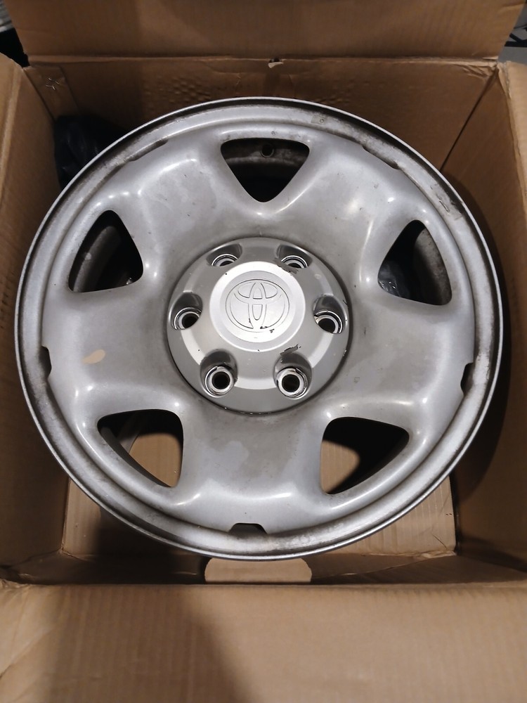(4) Toyota Tacoma Original Steel Wheels Rims +Caps 16