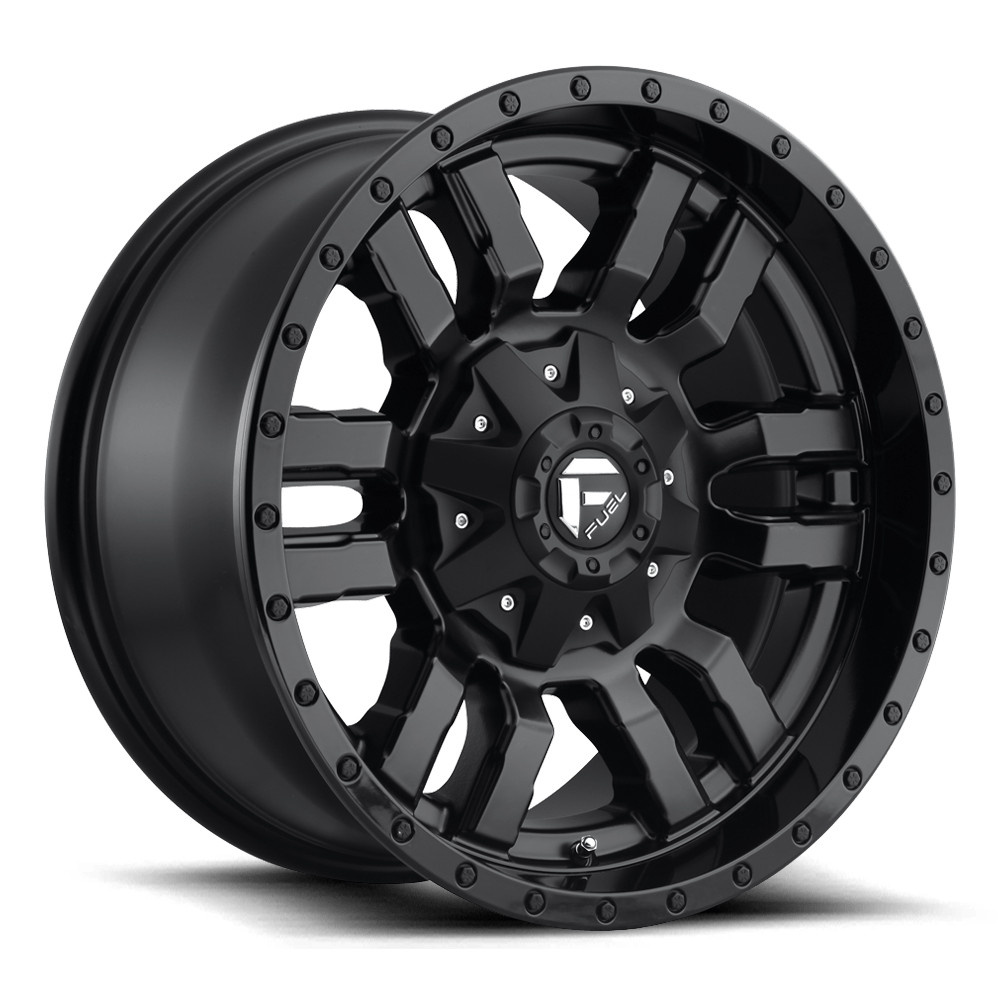 Fuel Offroad D596 Sledge 20X10 5X114.3 5X127 -18 mm Matte Black Gloss Black Lip