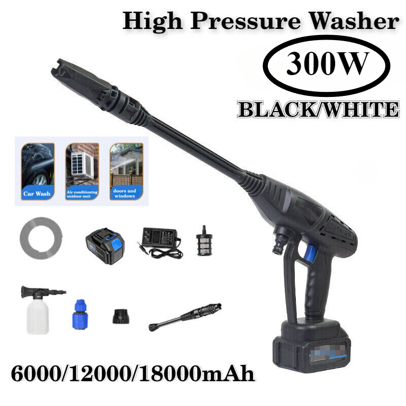 Cordless Portable Electric High Pressure Car Washer Spray Gun Cleaner Tool