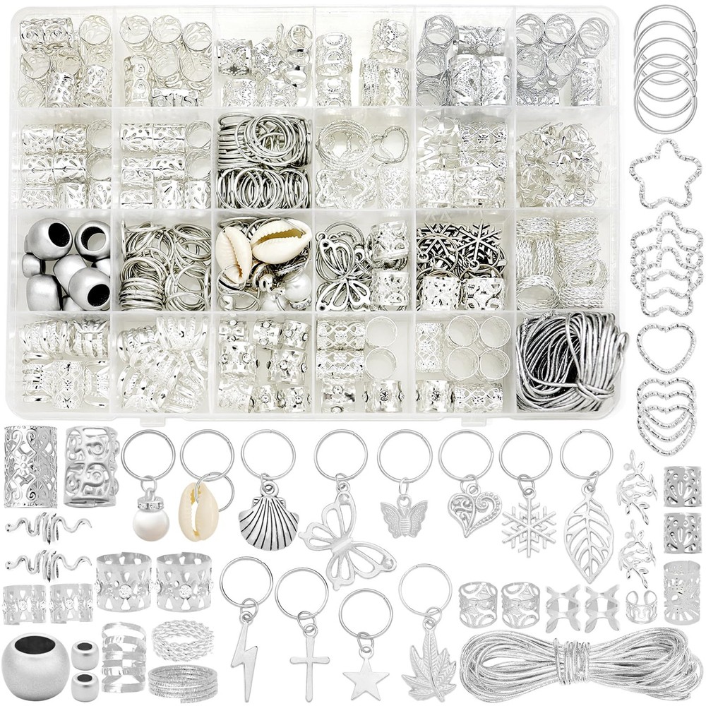 309Pcs Hair Jewelry for Women Braids,Hair Loc Cuff Coils Rings for Dreadlock ...
