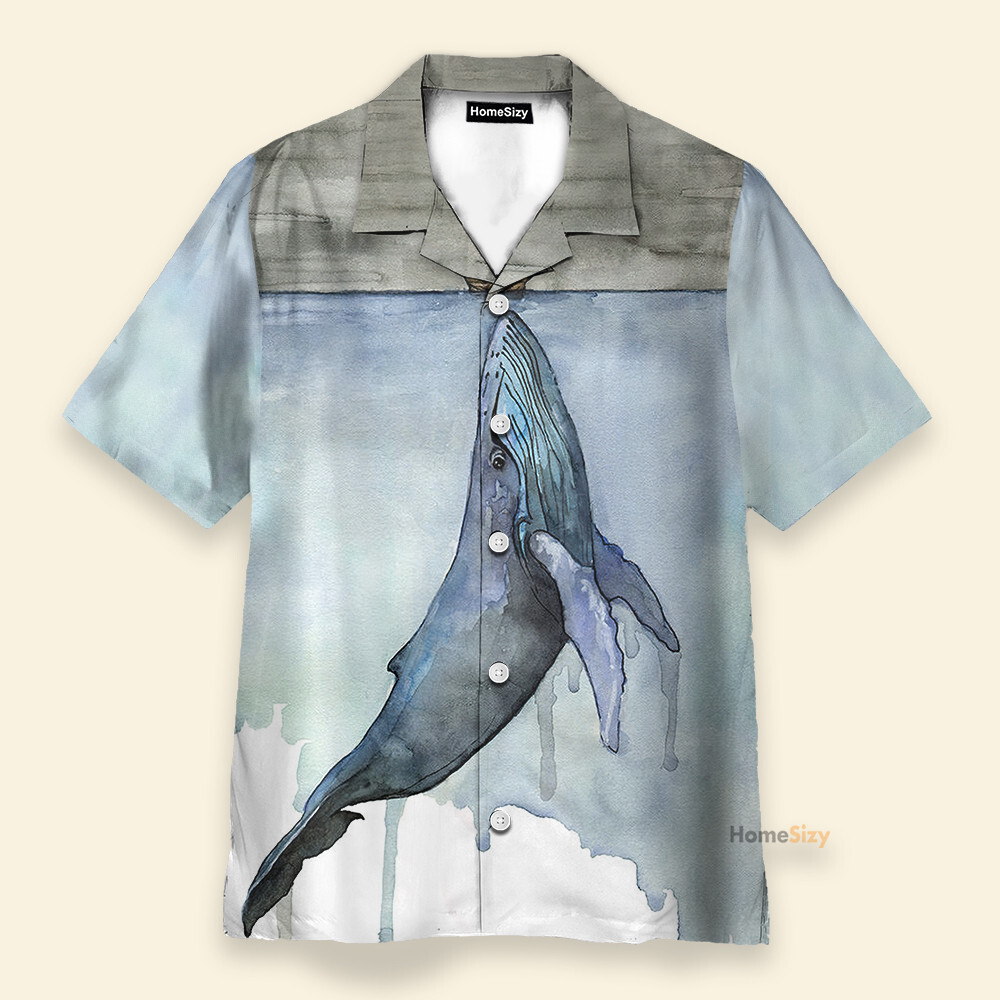 Let Whale Kiss You Mens Buttons Up Shirts   Hawaiian Shirt