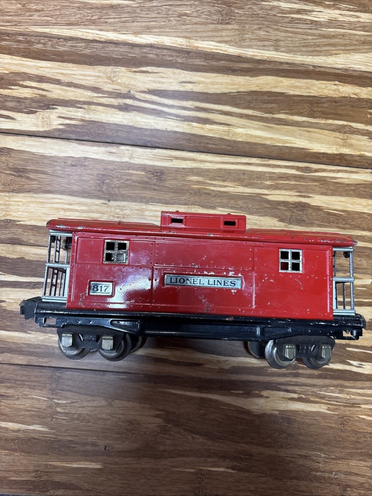 Vintage Lionel 817 All Metal Red Caboose O Gauge Prewar Train