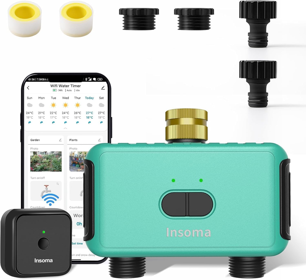 Wi-Fi Smart Hose Timer for Automated Watering and Sprinkler Control
