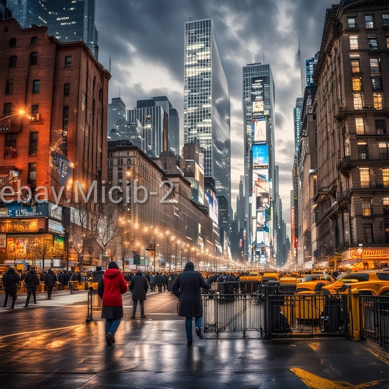 AI Art Digital Wallpaper of New York City Background-image