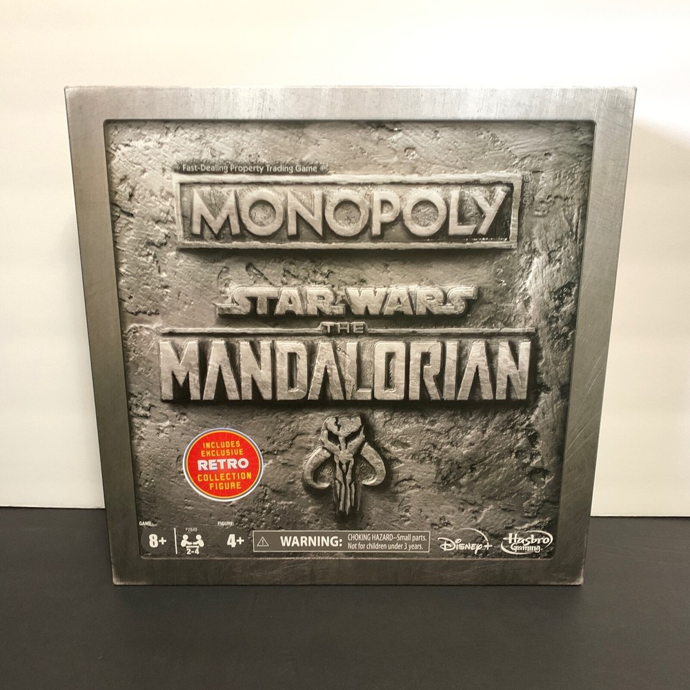 Disney Star Wars The Mandalorian Monopoly W/ Retro Collection Figure
