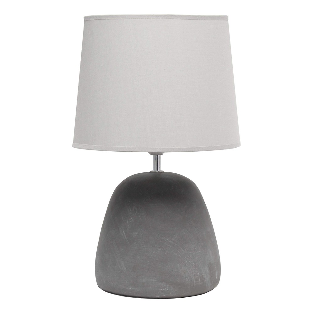 LT2058-GRY Round Concrete Table Lamp, Gray