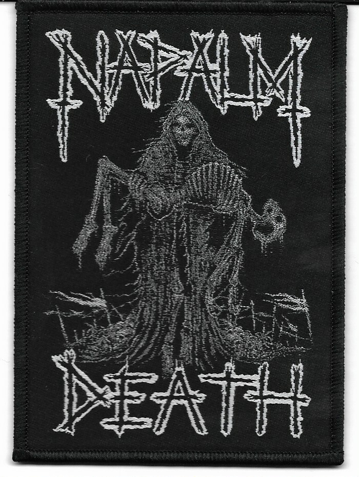 NAPALM DEATH-REAPER-WOVEN PATCH-BLACK BORDERS