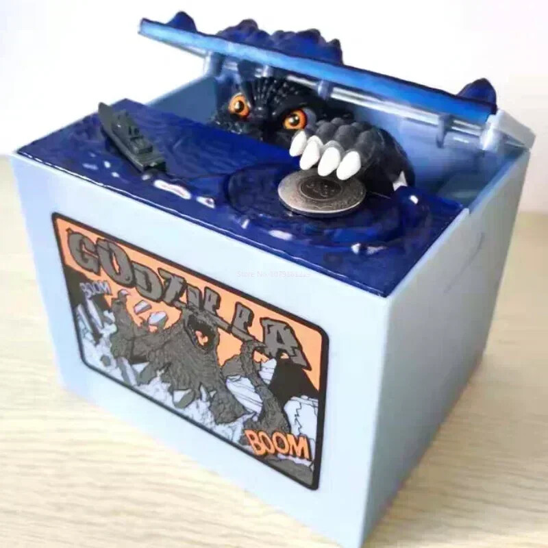 Godzillaed Money Box Dinosaur Steal Coin Electric Music Monsters Piggy Bank New