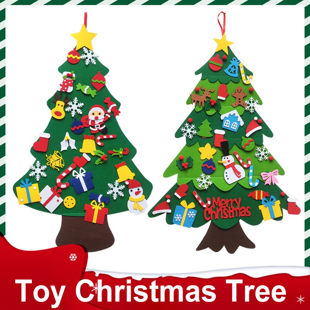 Wall-Mounted DIY Christmas Tree Detachable Foldable Xmas Door Wall Hanging Decor