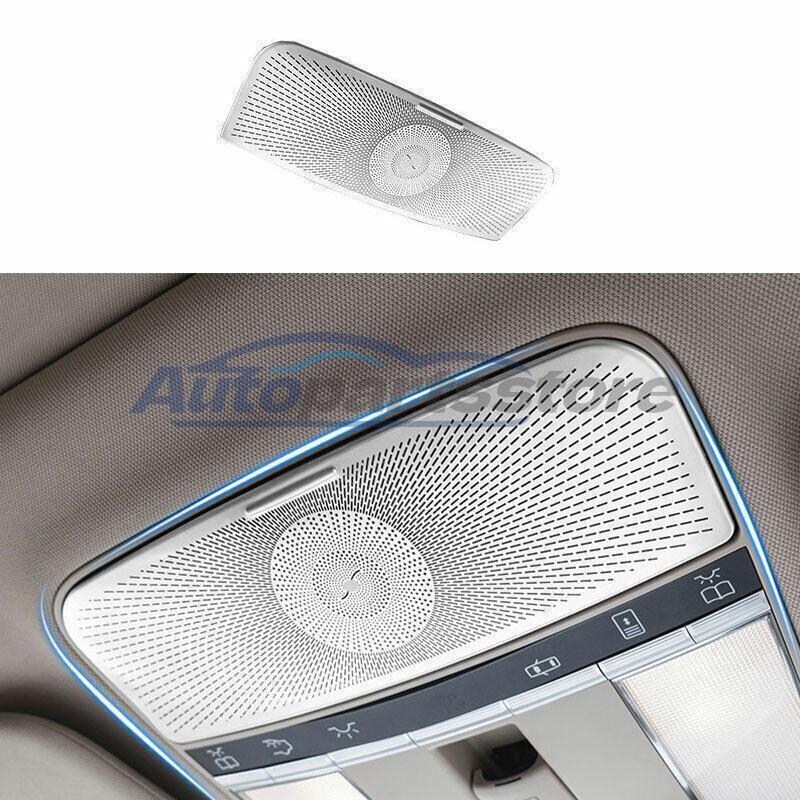 Silver Titanium Front Reading Light Lamp Frame Trim For Benz S-Class 2008-2013