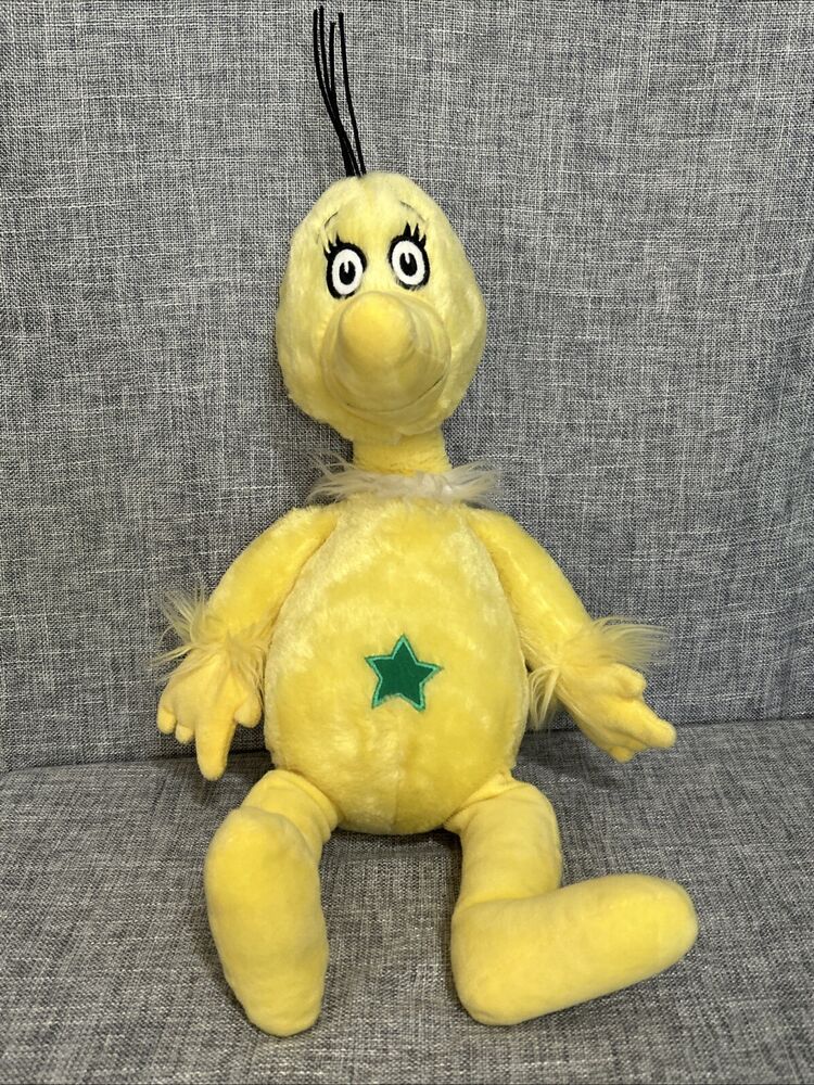 Dr Seuss The Sneetches Plush Stuffed Animal Yellow  Kohls Cares 16 in Green Star