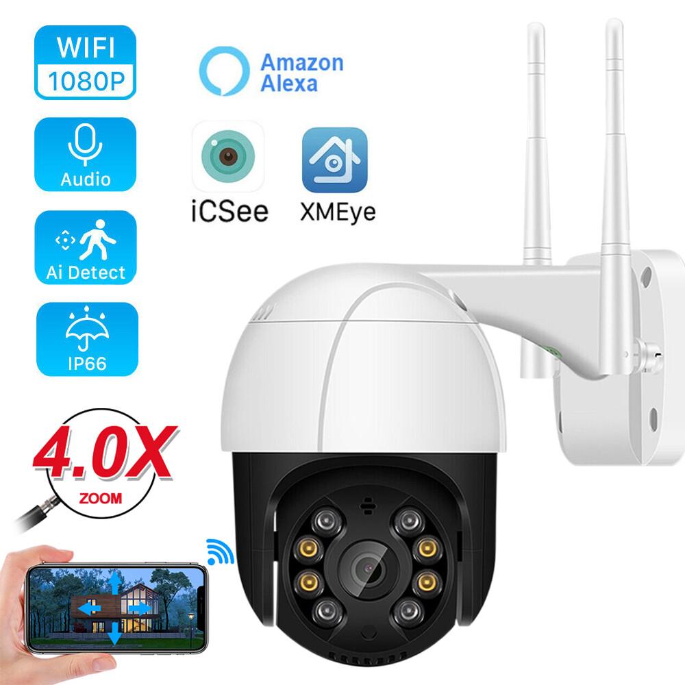 ICSEE 1080P WIFI IP Camera Wireless Outdoor CCTV PTZ Smart Home Security IR Cam