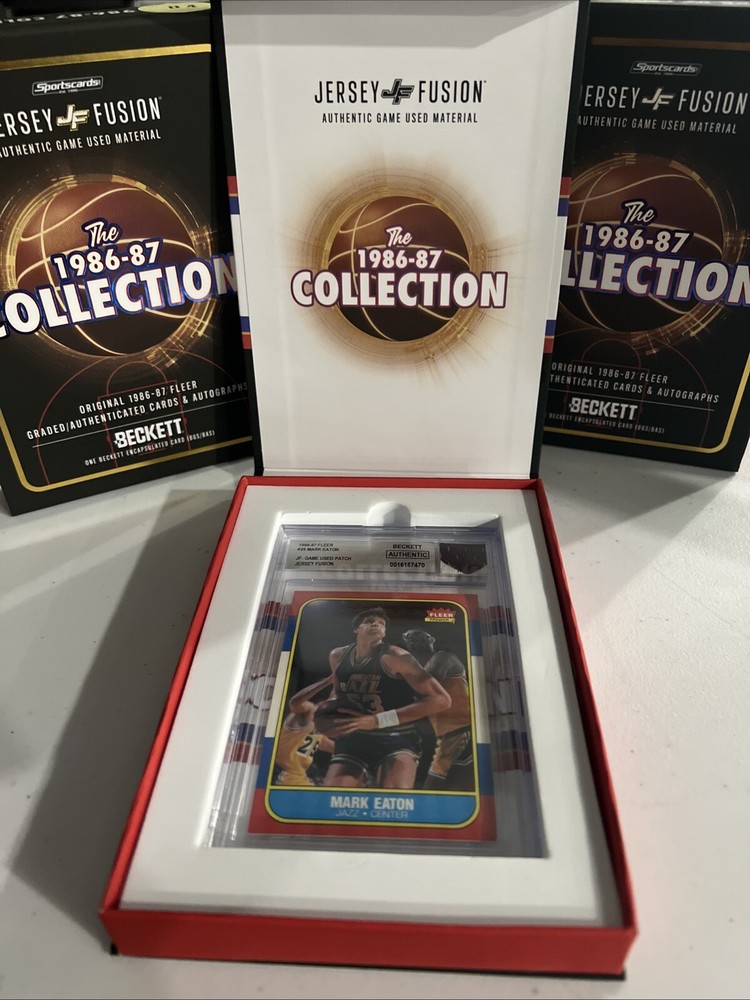 1986 Fleer Jersey Fusion-  Mark Eaton -GU Patch - Authentic