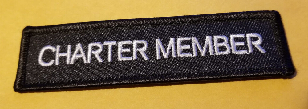 CHARTER MEMBER Club Officer Embroidered Patch Worldwide shipping