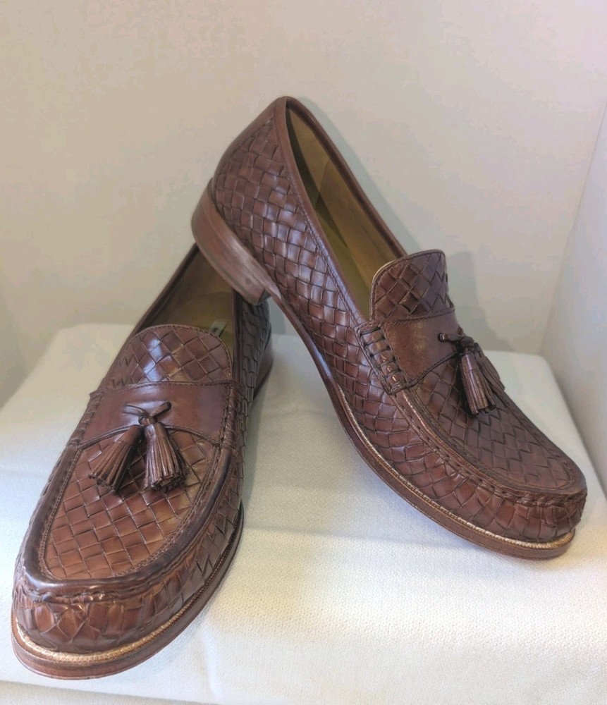 Cole Haan Basket Weave Tassel Loafers Size 12 for Men
