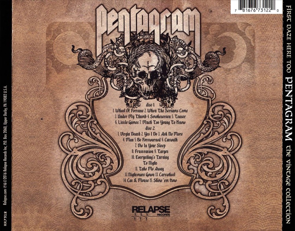 PENTAGRAM FIRST DAZE HERE TOO: THE VINTAGE COLLECTION NEW CD