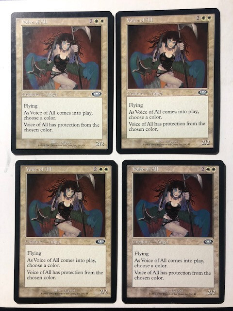 4x Voice of All LP Planeshift Vintage Magic Cards, FREE SHIPPING-image