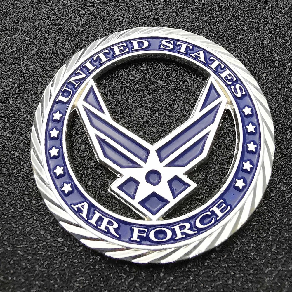 USAF Air Force Hollow Out Enamel Badge Coin Military Medal Color Logo