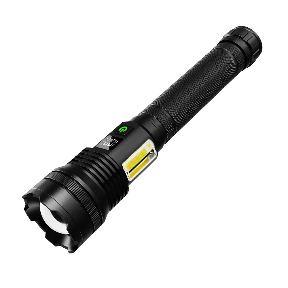 Rechargeable Tac Flashlight, 1000+ LMS, Zoomable, LED, USB, IP65, Aluminum Alloy