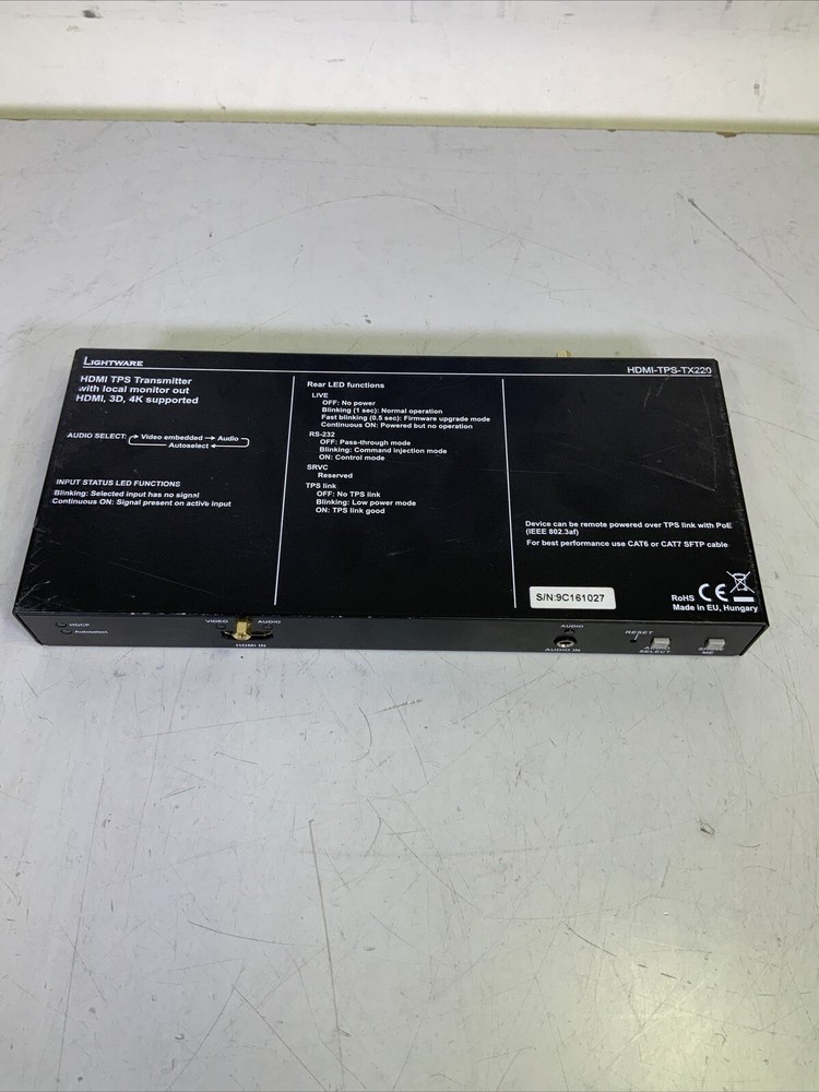 Visual Engineer Lightware HDMI-TPS-TX220 Transmitter for Seamless NG E3B Connectivity-image