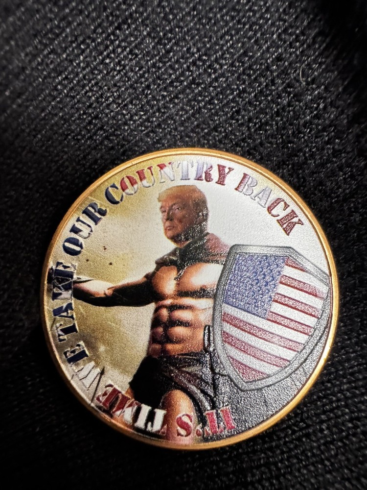 TRUMP Coin It's Time We Take Our Country Back 1 oz Copper Round Colorized!