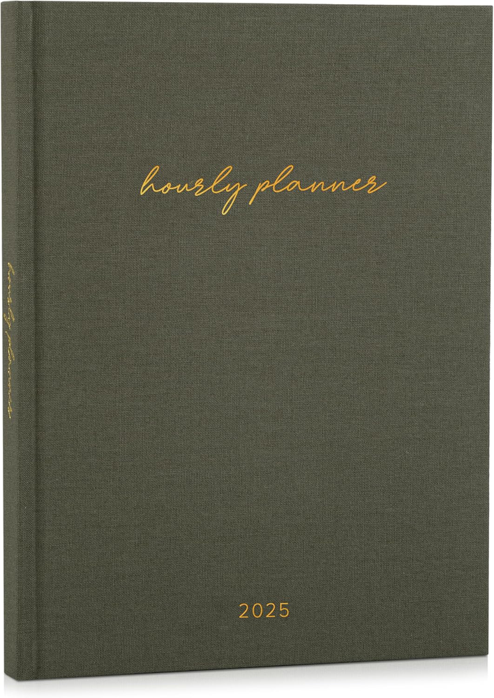 2025 Linen Daily Planner - Hourly Schedule & Weekly Calendar Organizer