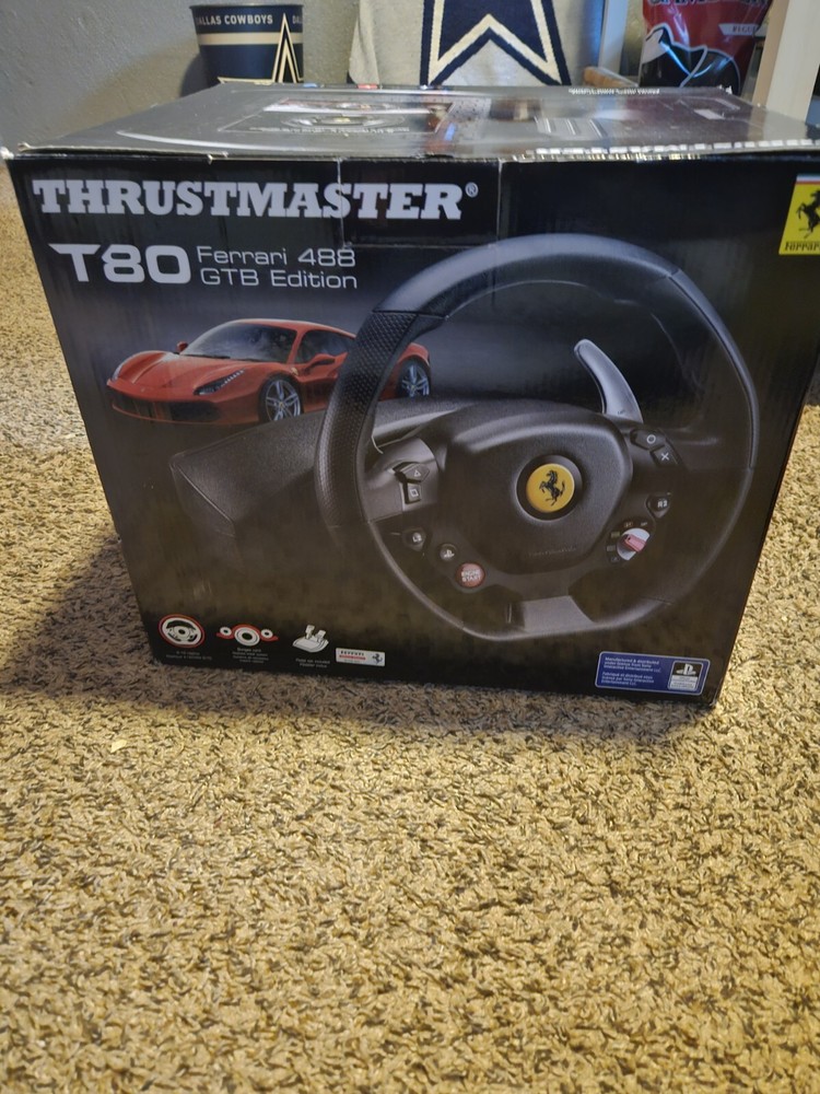 Гоночный руль Thrustmaster T80 Ferrari 488 GTB Edition - черный
