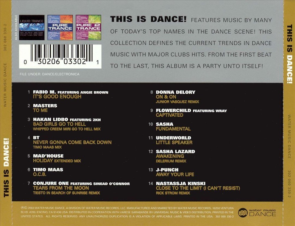 VARIOUS ARTISTS THIS IS DANCE! NEW CD