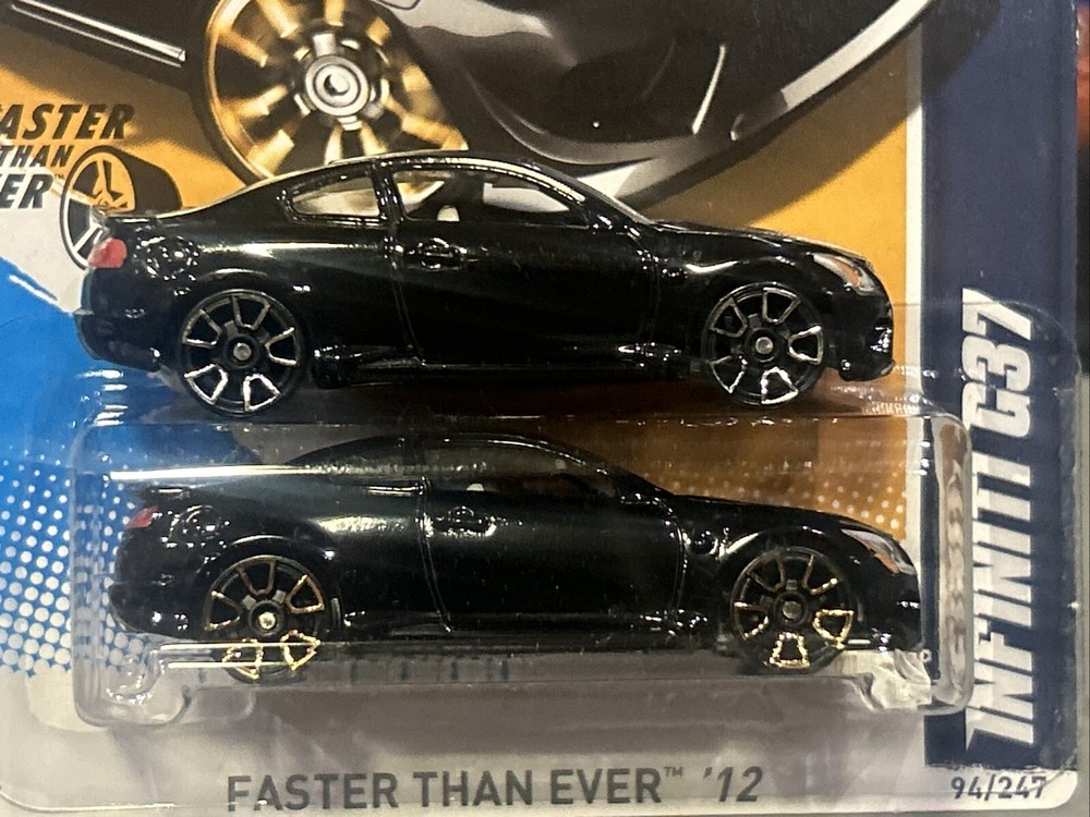 HOT WHEELS RARE MULTI PACK VARIATION BLACK INFINITY G37 WITH CHROME WHEELS &