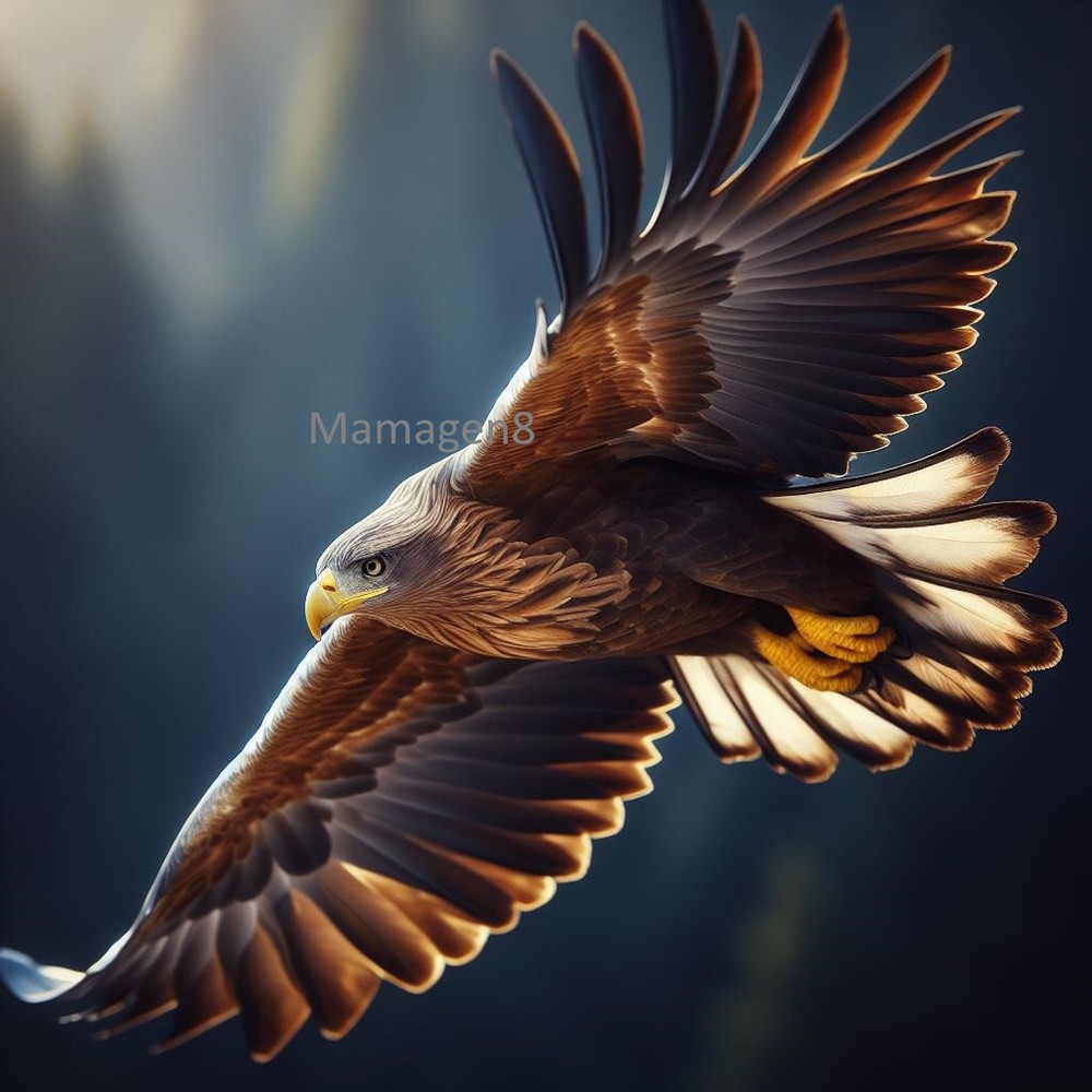 AI-Generated Flying Eagle Wallpaper for Desktop Backgrounds & Digital Art-image
