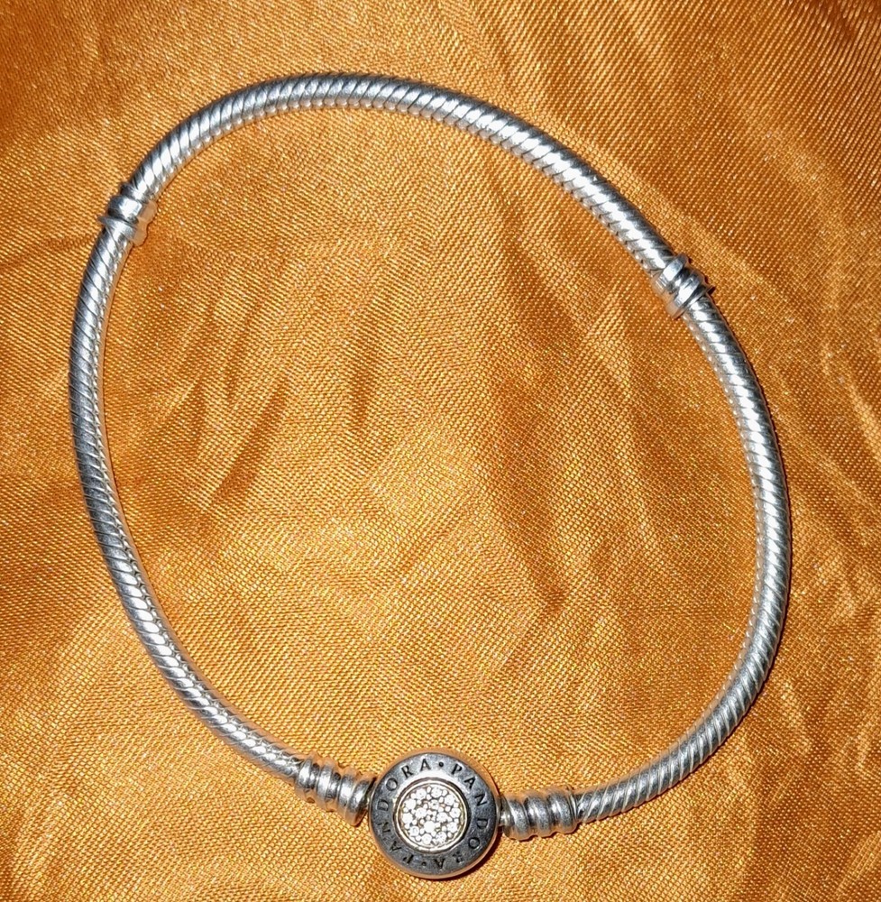 Pandora Moments Sterling Silver 14K Gold Charm Bracelet with Logo Clasp