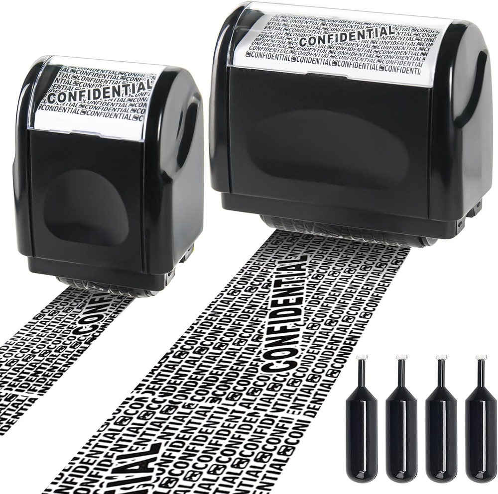 ID Theft Protection Roller Stamp 2-Pack Secure Your Personal Info