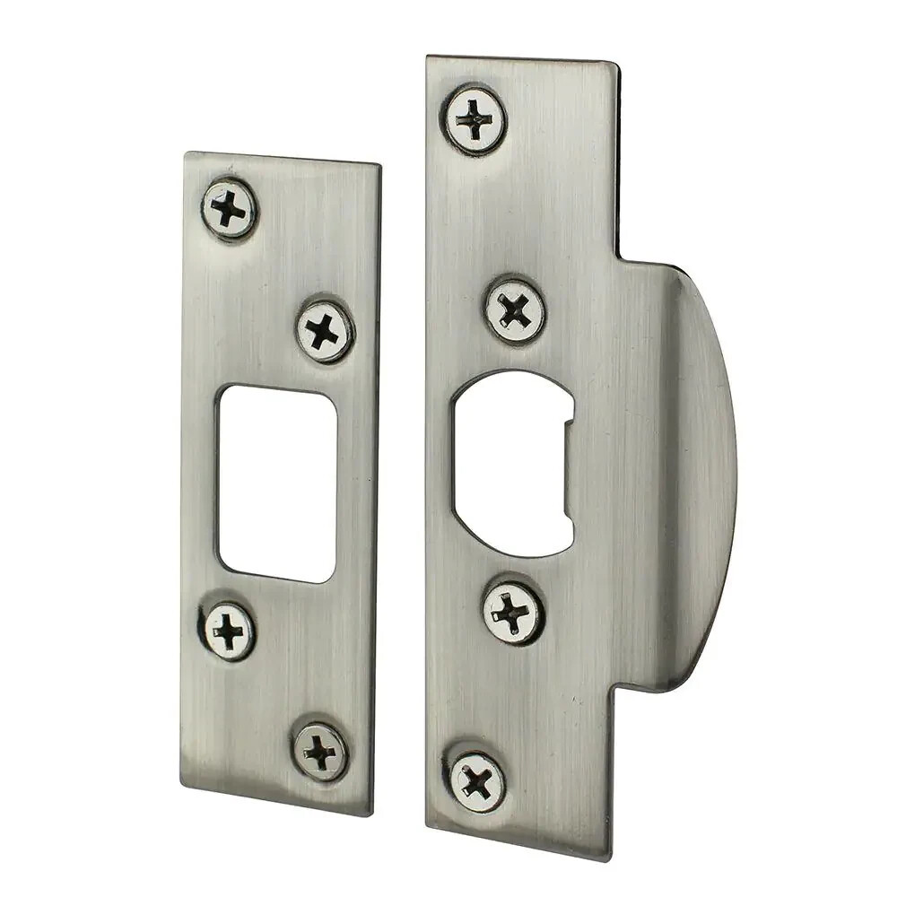 Defiant Satin Nickel Security Door Latch Kit with Strike Plate and Screws 70172