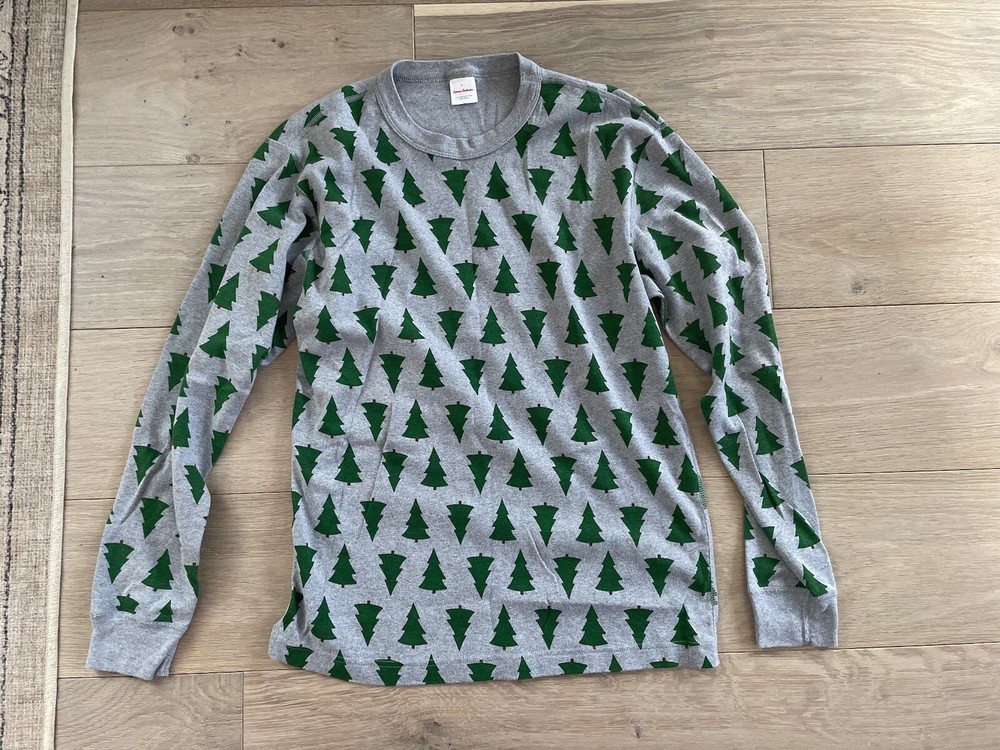 Hanna Andersson Womens Large Christmas Tree Long John Pajama Top