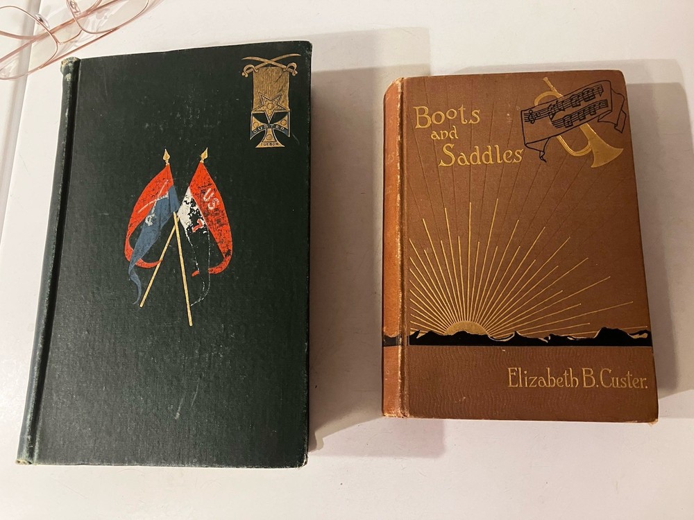 1885 & 1887 First Addition  Books “Boots and Saddles” & “Tenting On The Plains”