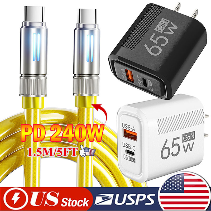 240W USB-C Fast Wall Charger for Samsung S24 Ultra S23 FE Series