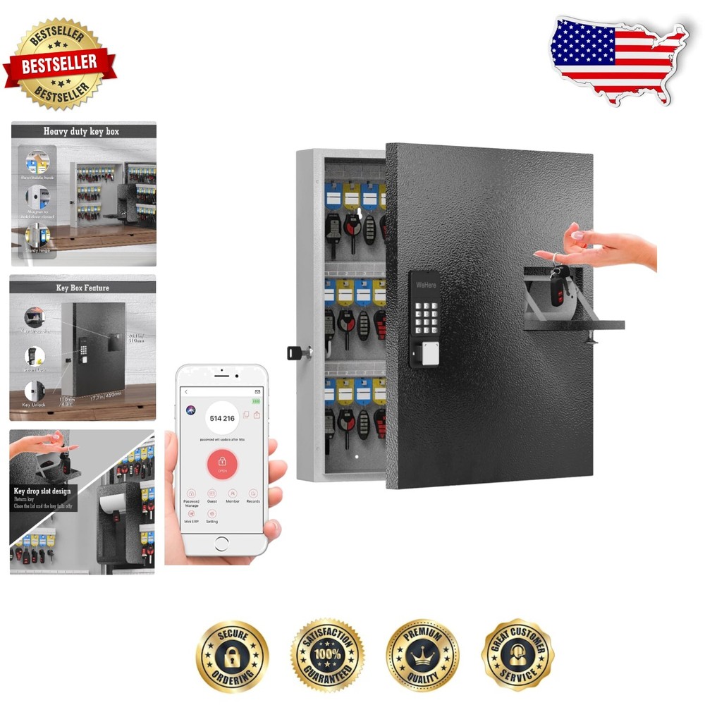 Smart Lock Key Return Box for Hotels & Offices – Holds 56 Keys-image