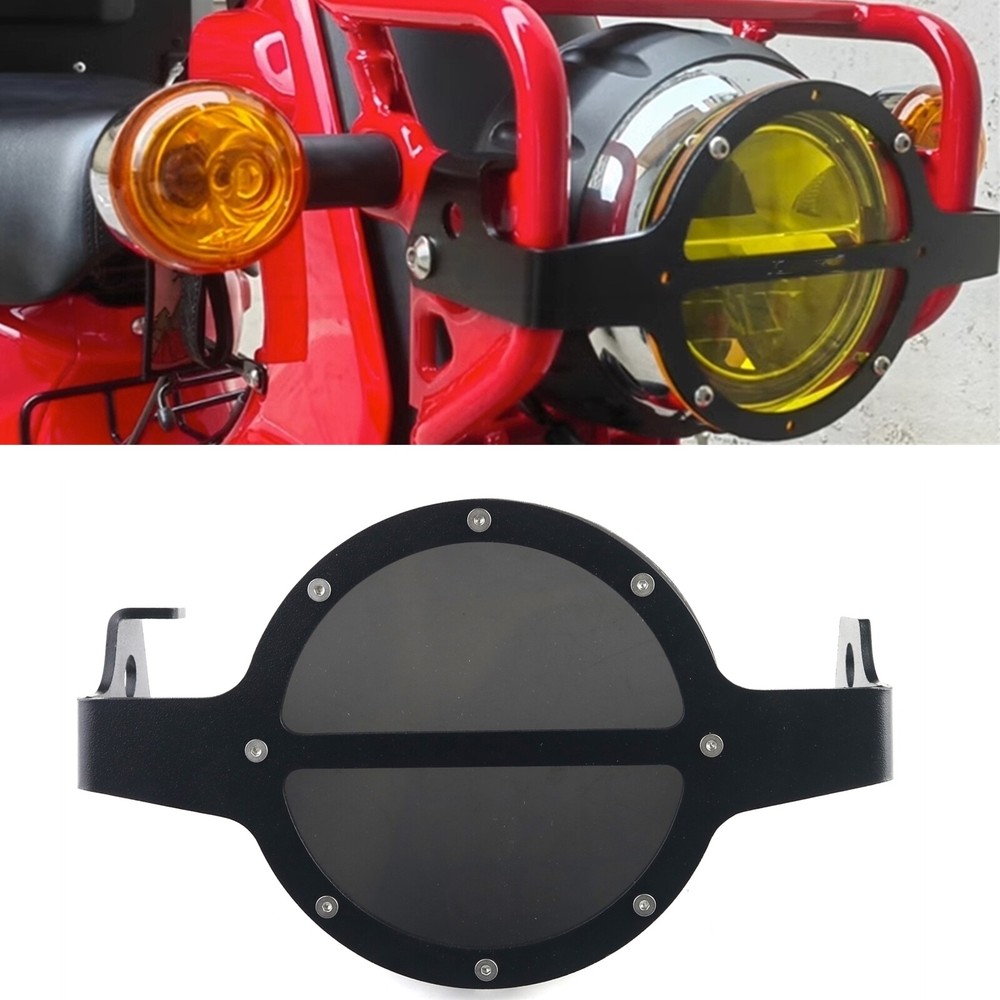 Motorcycle Headlight Protector Guard Cover Frame For Honda CC110 W/ Black Lens