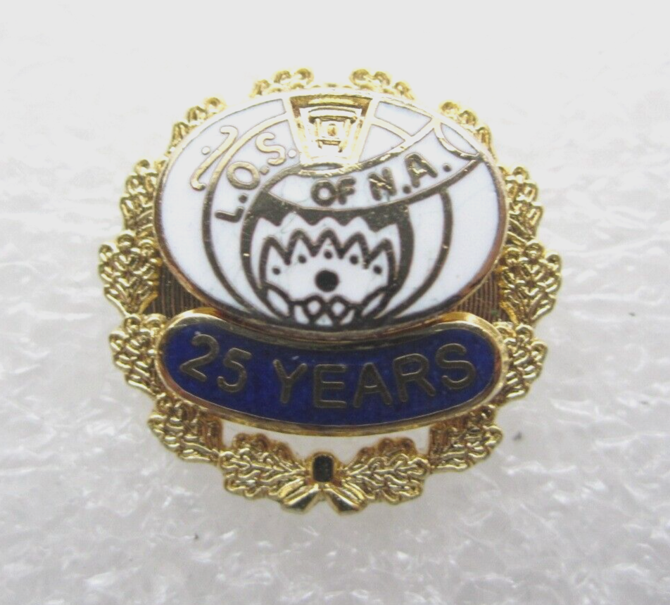 Vtg Ladies Oriental Shrine of North America LOS 25 Years Lapel Pin (C875)