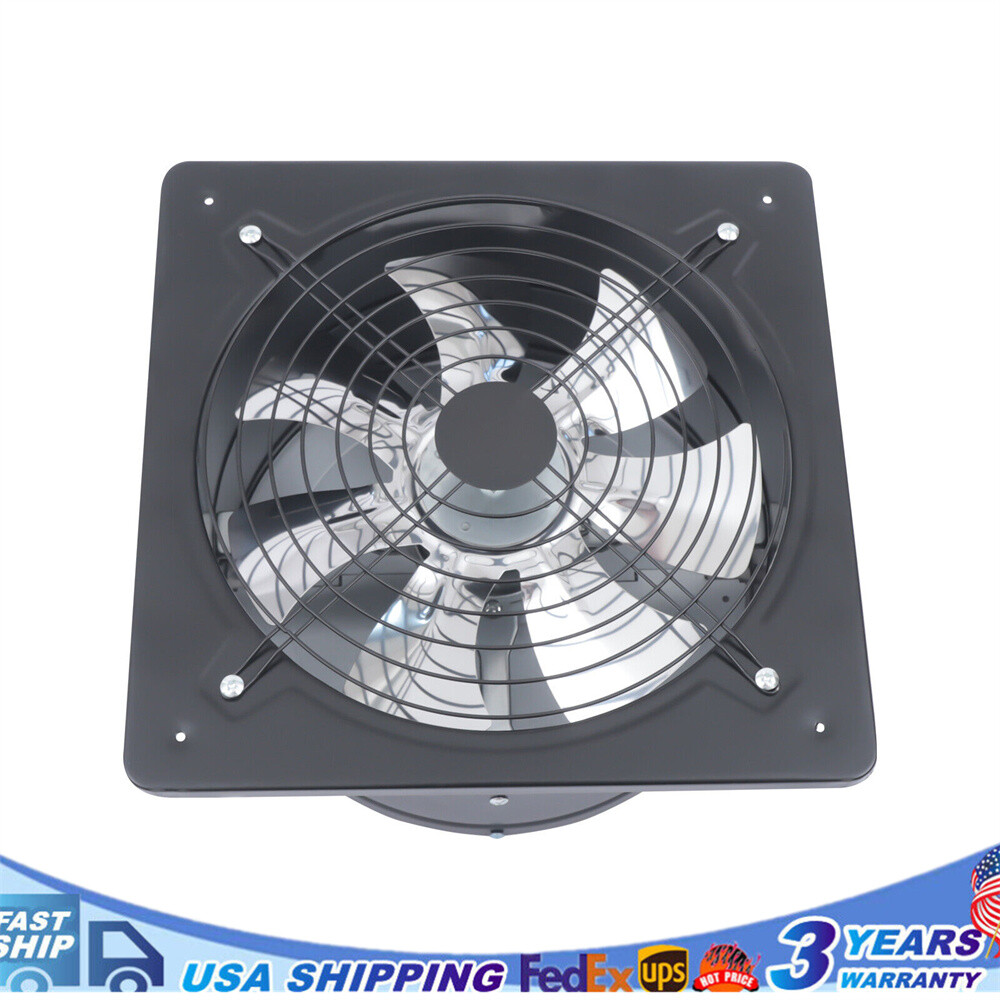 12-inch Heavy Duty Exhaust Fan for Bathroom Kitchen Garage Wall or Ceiling Mount