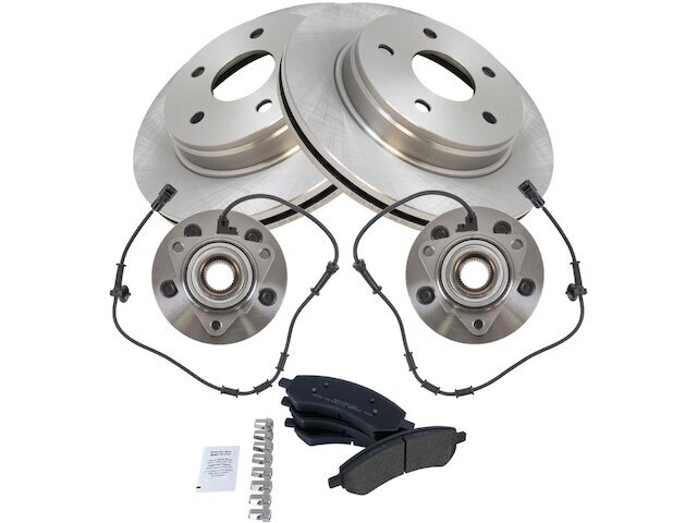 Front Brake Pad and Rotor and Wheel Hub Kit fits Ram 1500 2006 4.7L V8 82CNCX