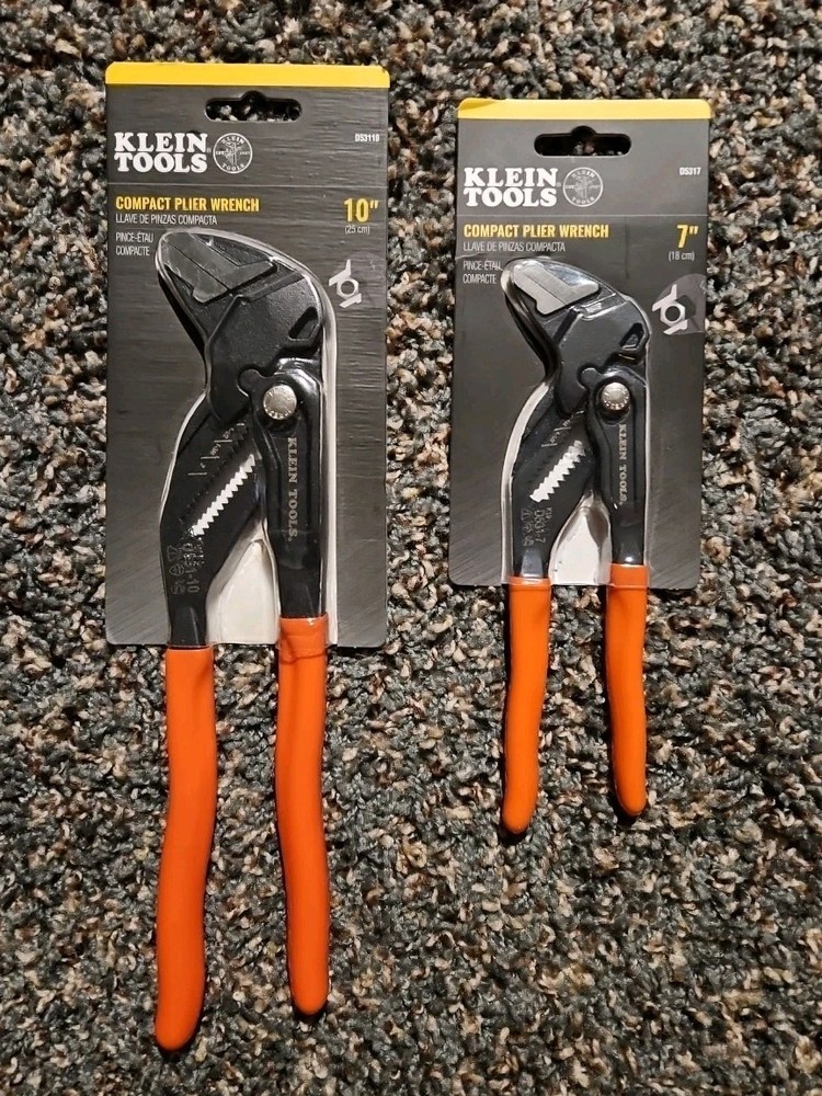 Klein Tools Compact Plier Wrench Set 7-Inch D5317 and 10-Inch D53110