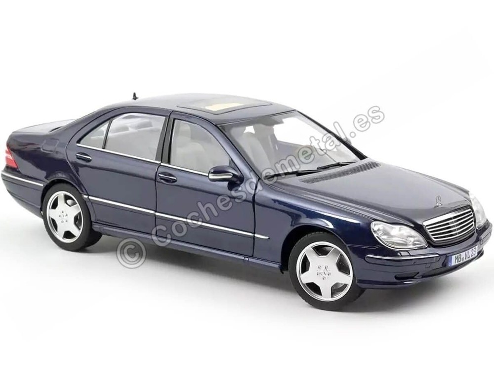1/18 Mercedes Benz S55 AMG 2000 Blue Metal Diecast Model Car by Norev 183817