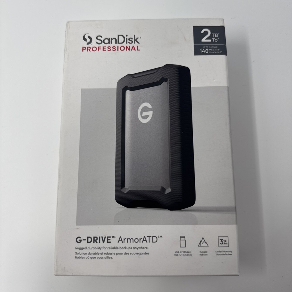 SanDisk Professional 2TB G-DRIVE ArmorATD USB-C - SDPH81G-004T-GBA1D