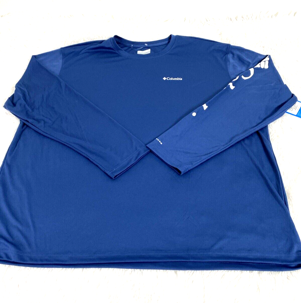 Columbia Men’s Blue Omni-Shade UPF 50 Long Sleeve Shirt Plus Size 4X NWOT