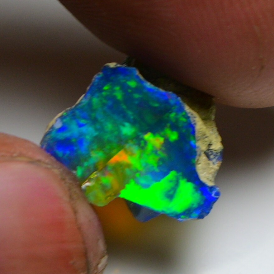 Black Opal Rough 6.55 Carat Natural Ethiopian Welo Opal Raw Fire Opal Gemstone