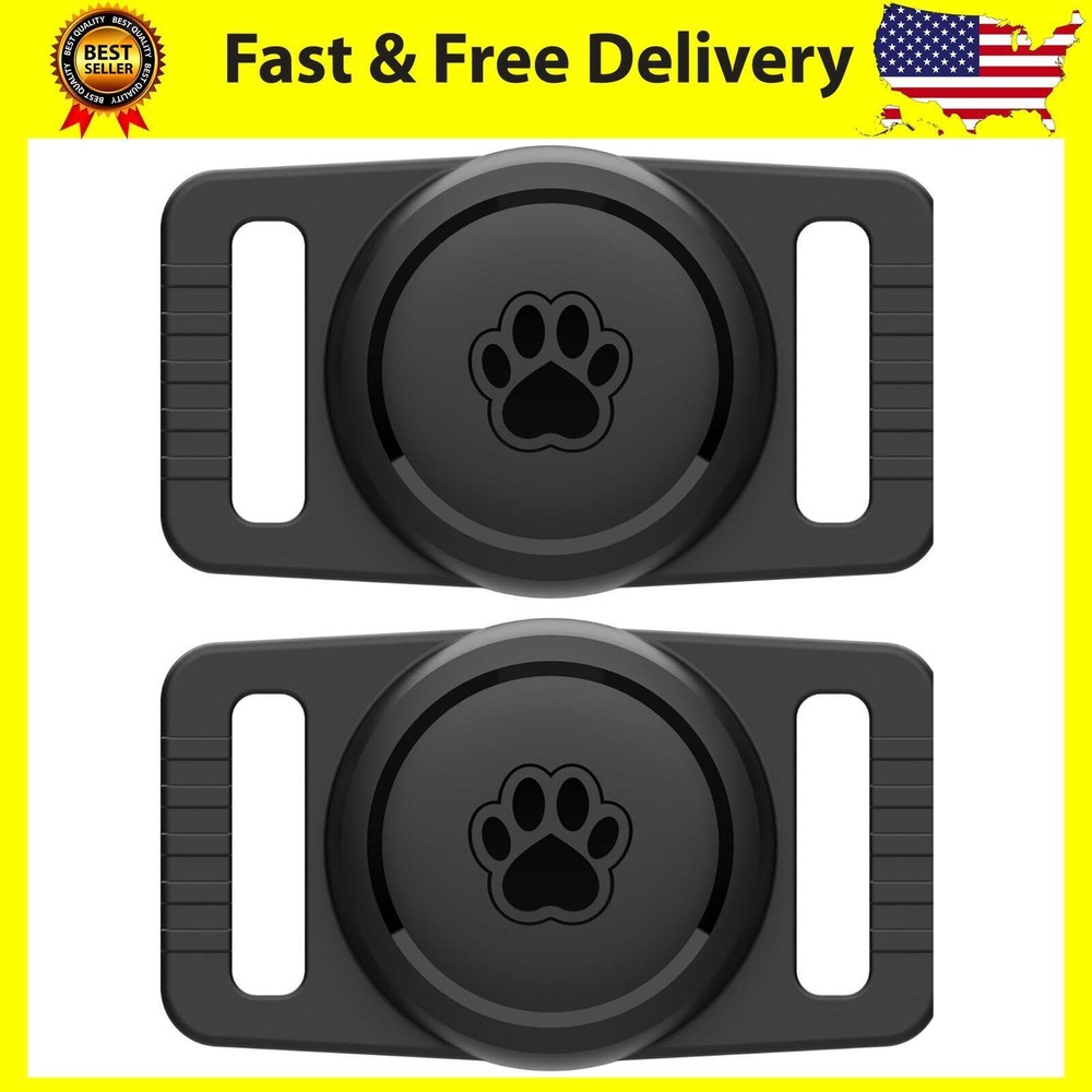 Waterproof Airtag Dog and Cat Collar Holder 2 Pack for Apple Devices