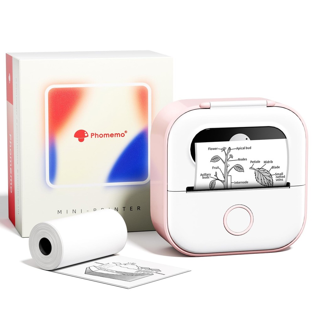 Mini Bluetooth Thermal Sticker Printer Y02C Portable Pocket-Sized for On-the-Go Labeling